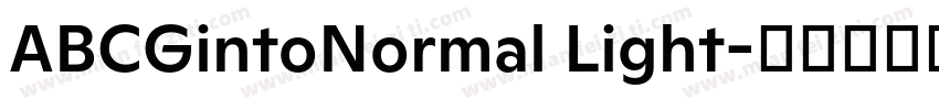ABCGintoNormal Light字体转换